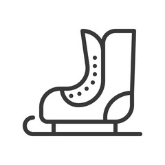 Ice skate vector, Chirstmas related editable outline icon