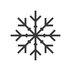Snowflake vector, Chirstmas related editable outline icon