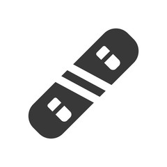 Snowboard vector, Chirstmas related solid style icon