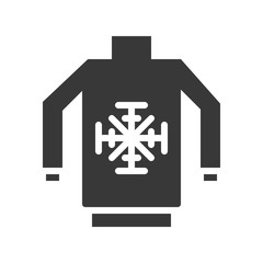 Sweater vector, Chirstmas related solid style icon