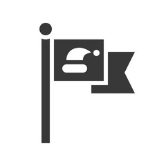 Flag vector, Chirstmas related solid style icon
