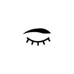 Closed eyes symbol