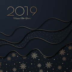 This is Christmas black background with waves