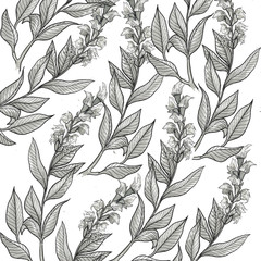 seamless pattern with leaves
