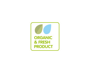 Bio, eco, organic and natural green label. Healthy product stamp.