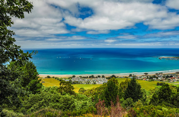 A favorite surfing spot on the Australian Pacific coast in Apollo Bay.