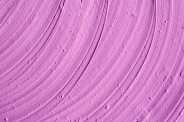     Lavender face cream (mask) texture close up. Brush strokes. Selective focus. Abstract violet background 