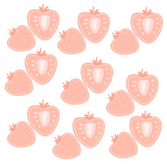 seamless pattern with hearts strawberry