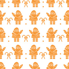 Christmas, New Year 2019 seamless pattern.