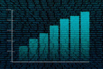 Financial internet diagram, stock market 