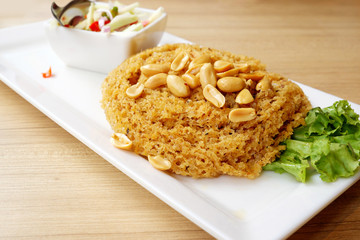 Spicy crispy catfish Thailand