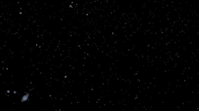 Gentle Snowfall over Black Background