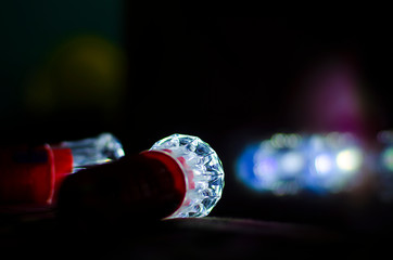 Torch with reflection in mirror