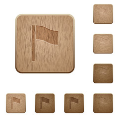Flag wooden buttons