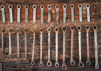 Craftsman tool Wrench manual Set mechanical tools Craftsman using for working or repair in auto car service