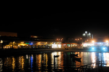 Fototapeta na wymiar night shot of the Old Tel Aviv port