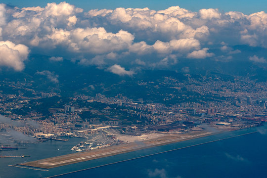 genoa morandi bridge before collapse aerial view