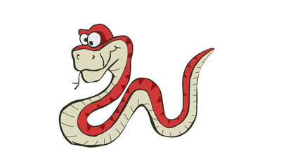 Crazy Snake Cartoon