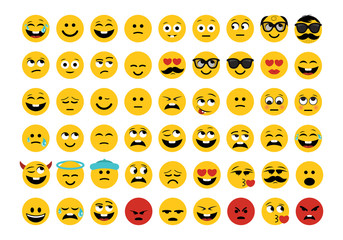 Emoji set vector illustration