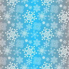 Gradient winter seamless christmas blue pattern