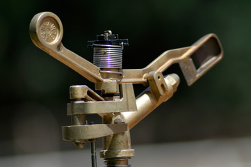 close-up of a water sprinkler