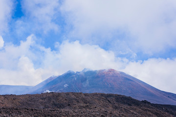 Mount Etna, active volcano on the east coast of Sicily, Italy.