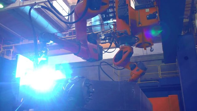 Welding robot Large plant welding of large metal elements