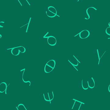 Seamless pattern with old Greek letters for your design