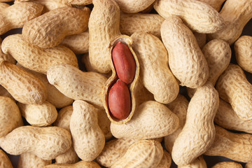  raw peanuts in the shell, background