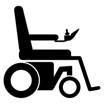 gz230 GrafikZeichnung - siwb500 SignIsolatedWhiteBackground siwb - english - electric wheelchair - simple template - square - xxl g6902
