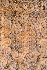 Beautiful decorations of an iron door in the Armenian Convent in Jerusalem