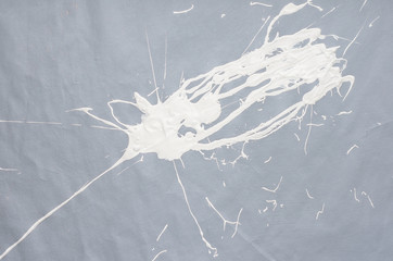 White blemish on the light gray background