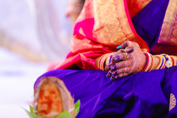 Fototapeta na wymiar Bangles bride hand 