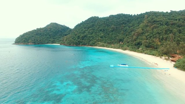 aerial view of  nyaung oo phee island myanmar and southern of thailand border