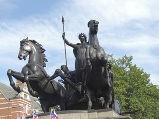 Statue of Queen Boudicca in London.