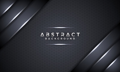 Abstract black metallic 3D vector background. text can be replaced with your text. EPS10 Vector