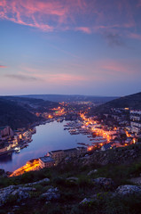 Balaklava bay at the evening, Crimea