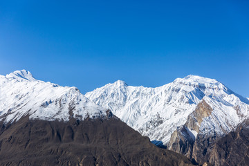 Mountain rang at Rakaposhi peak (7788m) from view point at Hunza Valley, Pakistan