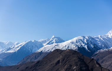 Mountain rang at Rakaposhi peak (7788m) from view point at Hunza Valley, Pakistan