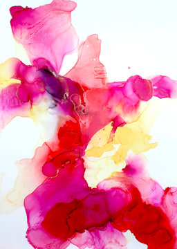Abstract watercolor art hand painted background. Watercolor stains. Watercolor wash.