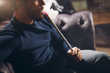 young man compassing murder. close up photo. lonelyness. man thinking about his girlfriend at bar © alfa27