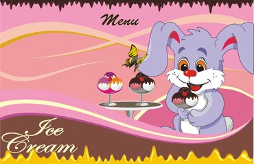 Background - Cartoon Menu Cafe For Ice Cream