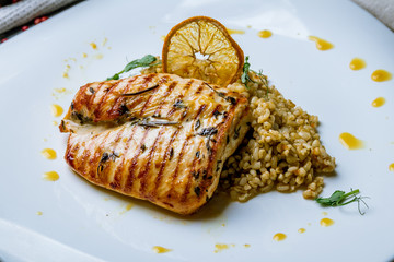 grilled Turkey fillet with bulgur