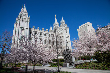 Fototapeta na wymiar Salt Lake LDS Temple, Salt Lake, Utah