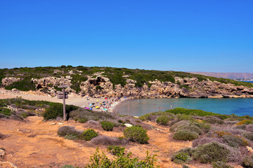 beach (cala mosche) in one of the most beautiful beaches of Sicily, in the Vendicari Natural...