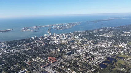 Foto auf Acrylglas Clearwater Strand, Florida Luftaufnahme von Clearwater Beach Florida