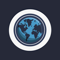 earth globe emblem image 