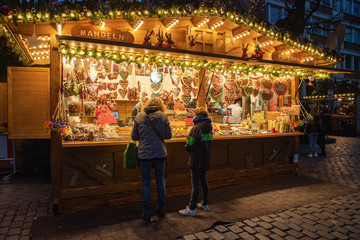Weihnachtsmarkt in Münster, Westfalen, Deutschland