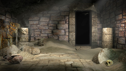 Plundered Egyptian tomb