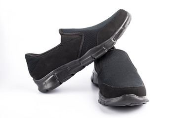 men black shoes on a white background. isolated object